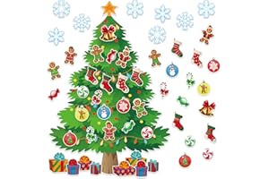 NBJIUYIN 3Ft Big Christmas Tree Bulletin Board Set Christmas Tree Holiday Bulletin Board Decoration with Christmas Stockings Snowflakes Cutouts for Classroom Home Chalkboard Wall Decoration (Christmas Tree)
