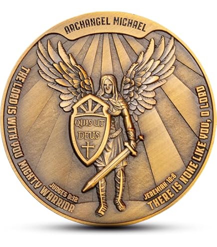 Moneda de Desafío del Arcángel Rafael con Oración y Estuche de Exhibición - Moneda de Bolsillo Moneda de Desafío del Arcángel Rafael con Oración y Estuche de Exhibición - Moneda de Bolsillo