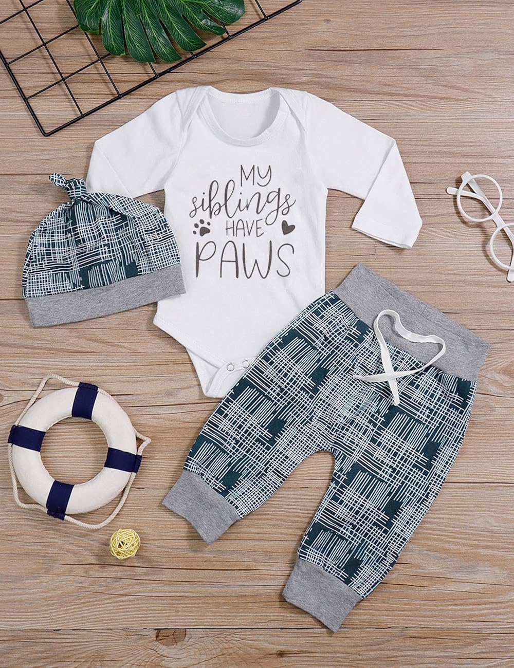 paw print baby pants