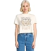 Volcom Women's Dial Crop Organic Cotton T-Shirt – Relaxed Fit, Enzyme Washed, Chest Pocket