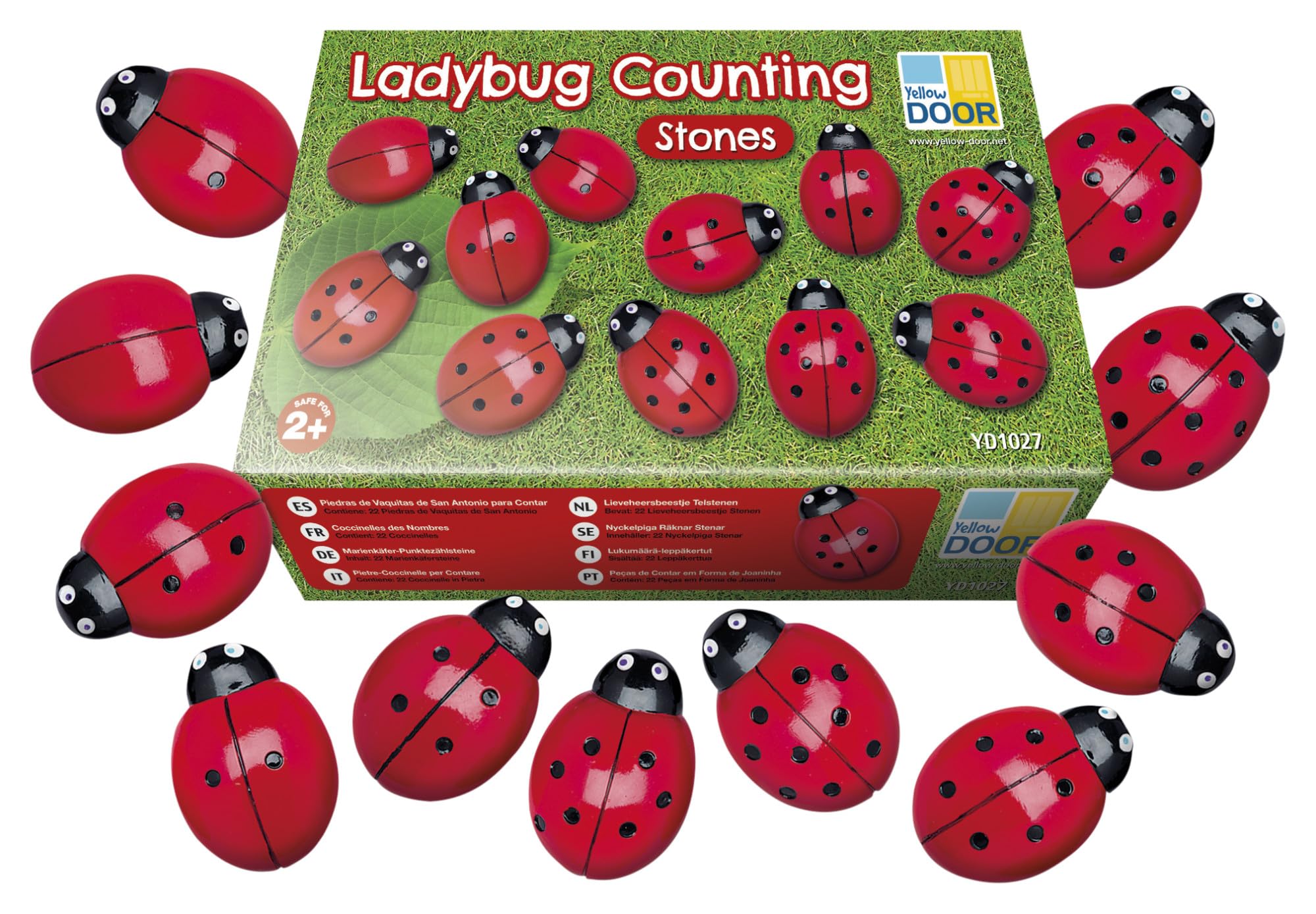 Yellow Door Ladybug Counting Stones | Early Number Sense | Ladybird Number Bonds | Maths for kids age 2 3 4 5 | Addition and Subtraction | Subitising | Early Educational Toys for Counting 1-10-20