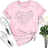 Valentines Shirts for Women Heart Print Love Tshirt Valentines Day Gift Tees Casual Short Sleeve Novelty Tops