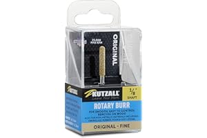 Kutzall Original Ball Nose Rotary Burr, 1⁄8" Shaft, Fine - Woodworking Attachment for Dremel, Foredom, DeWalt, Milwaukee. Abr
