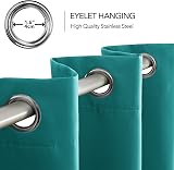 Deconovo Noise Reduction Curtains Eyelet Blackout Turquoise 42 x 72 in 2 Panels view 4