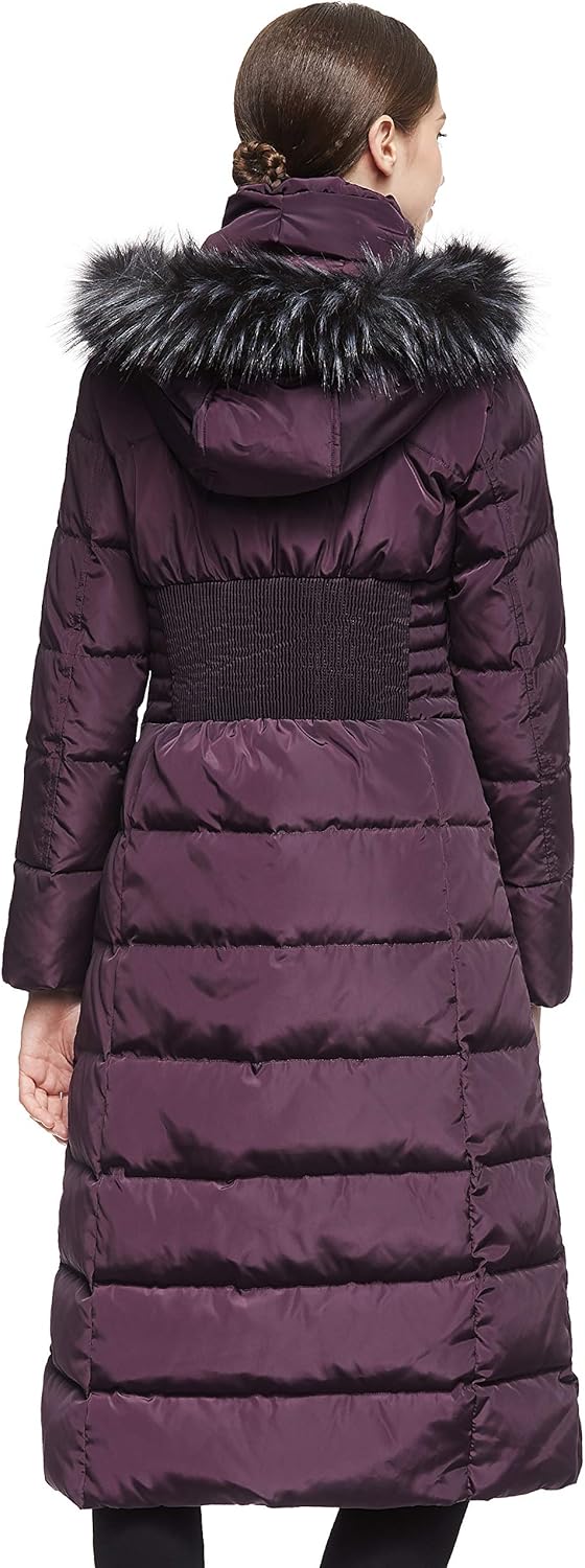 Orolay Women Warm Down Jacket with Hood Fur Raglan Sleeve Coat: Clothing