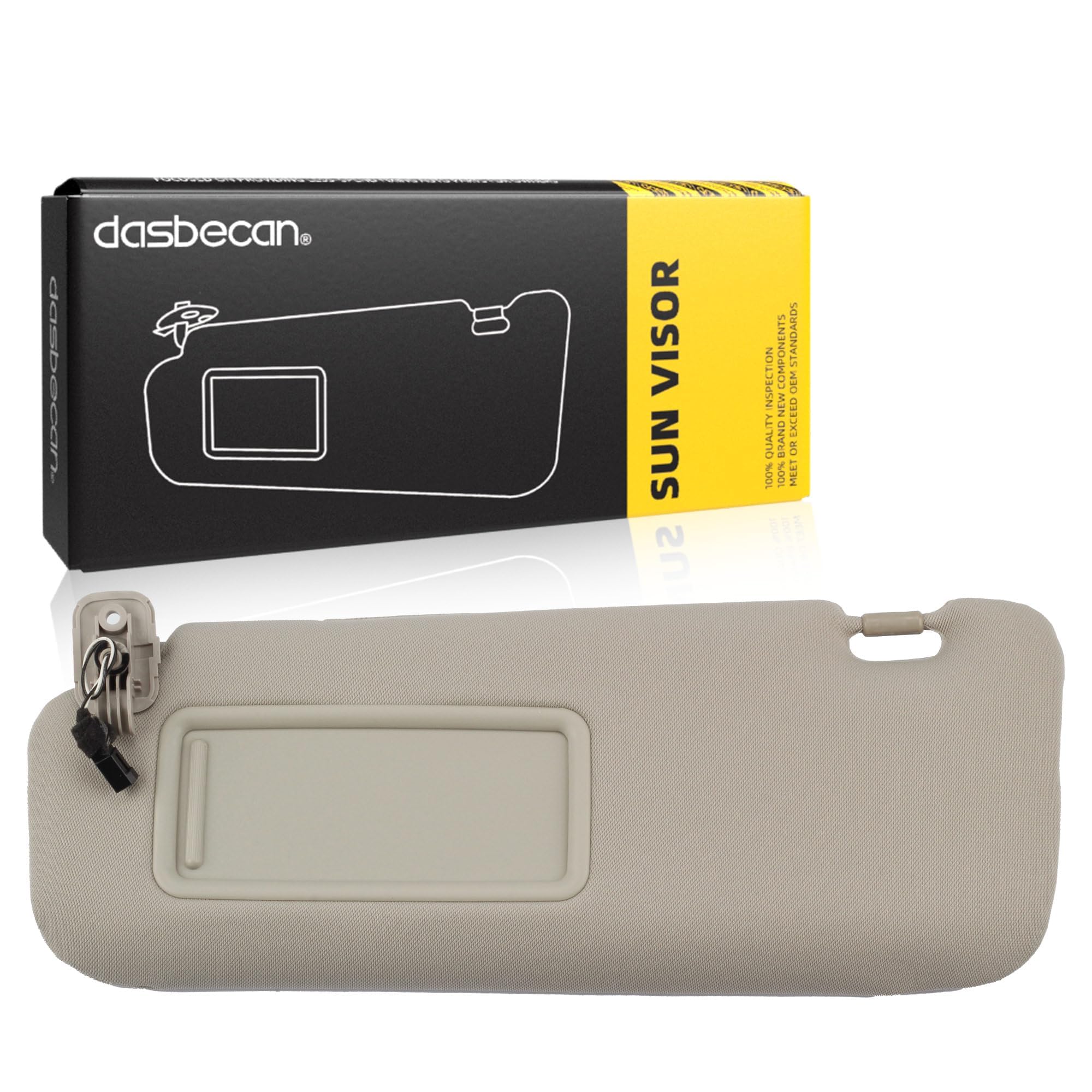 Photo 1 of Dasbecan Left Driver Side Sun Visor Compatible with Mazda CX-9 2010-2015 Replaces# TDY1-69-320 Gray with Mirror and Vanity Light