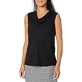 Kasper Women's Sleeveless Cowl Neck Solid Blouse