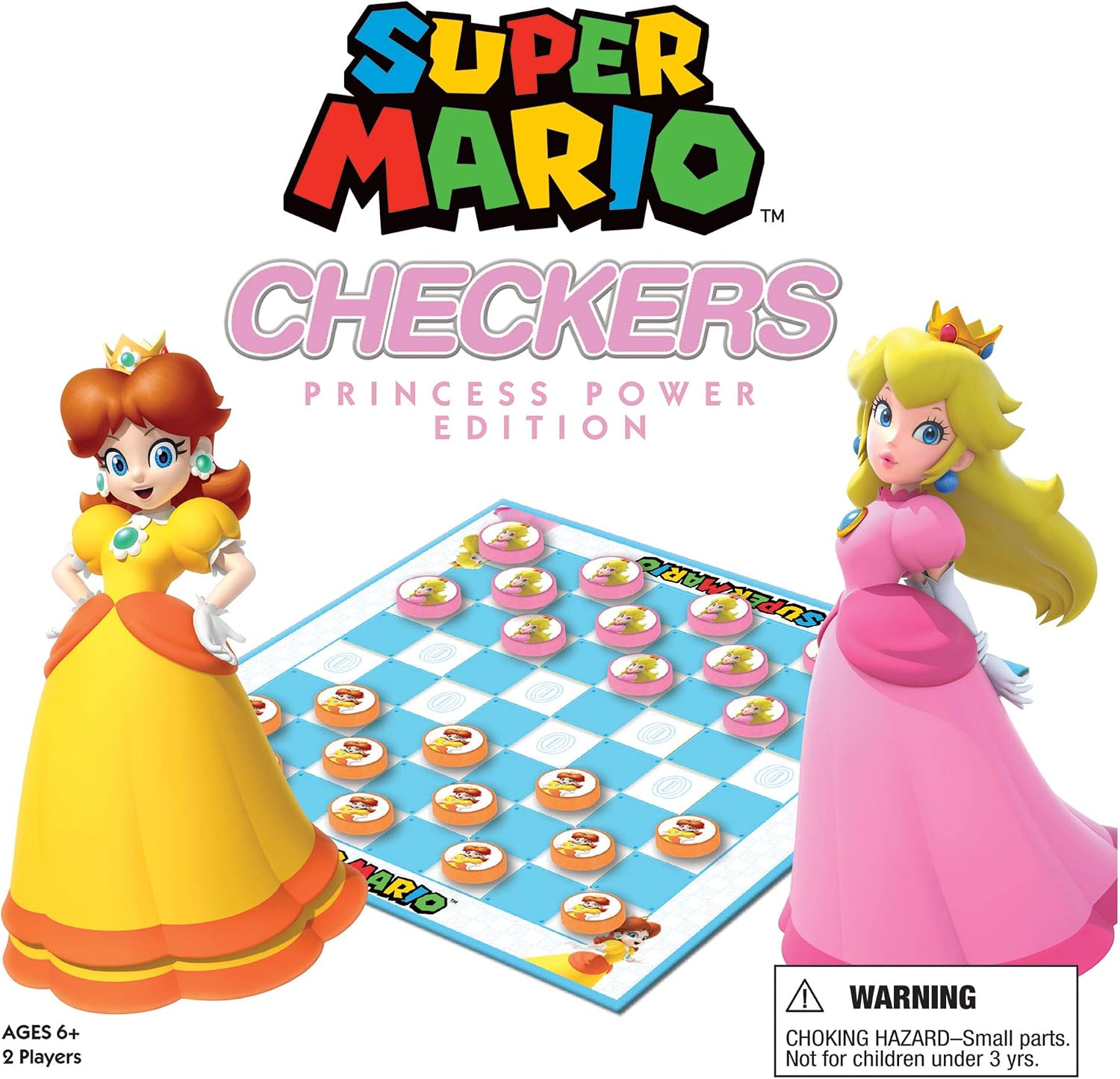 USAopoly Super Mario Board Game Checkers Princess Power Giochi Tavolo Accessori - Image 5