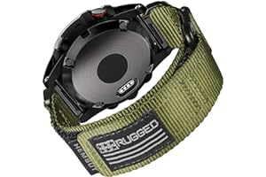 HEMSUT H Compatible With Garmin Watch Band, Super Rugged Nylon Sports Strap With Woven Loop Design, For fēnix/Forerunner/Vivoactive/Approach/MARQ/quatix/D2 Series Tough Replacement Band For Men