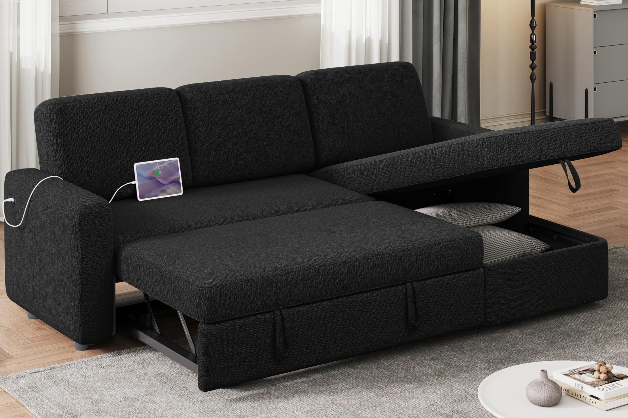 Yaheetech Sectional Sofa L-Shaped Sofa Couch Bed