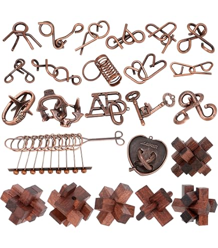 Amazon.com: CUDNY 7 Pieces Unlock Interlock Brain Teaser Games