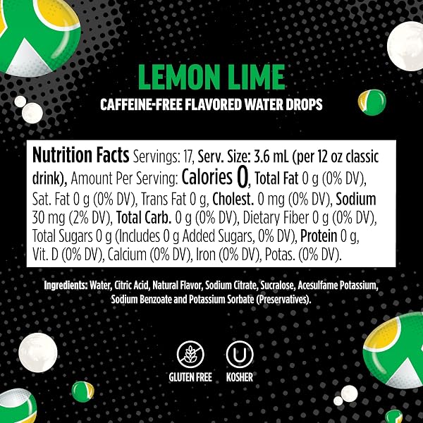 NINJA THIRSTI FLAVORED WATER DROPS, ZERO SODA LEMON LIME, CLASSIC SODA FLAVORS, SPARKLING OR STILL, ZERO CALORIES, ZERO SUGAR, MAKES 17, 12OZ DRINKS, 3 PACK, WCFLNLMAM