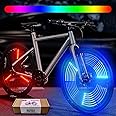 LOODIKA LED Bike Wheel Lights,Bicycle Spoke Lights with Batteries Included,Ultra Bright-Waterproof,2 Wheel Packs with 6 Lights Strips Color Changing,Best Gifts for Kids Teens Boys Girls!