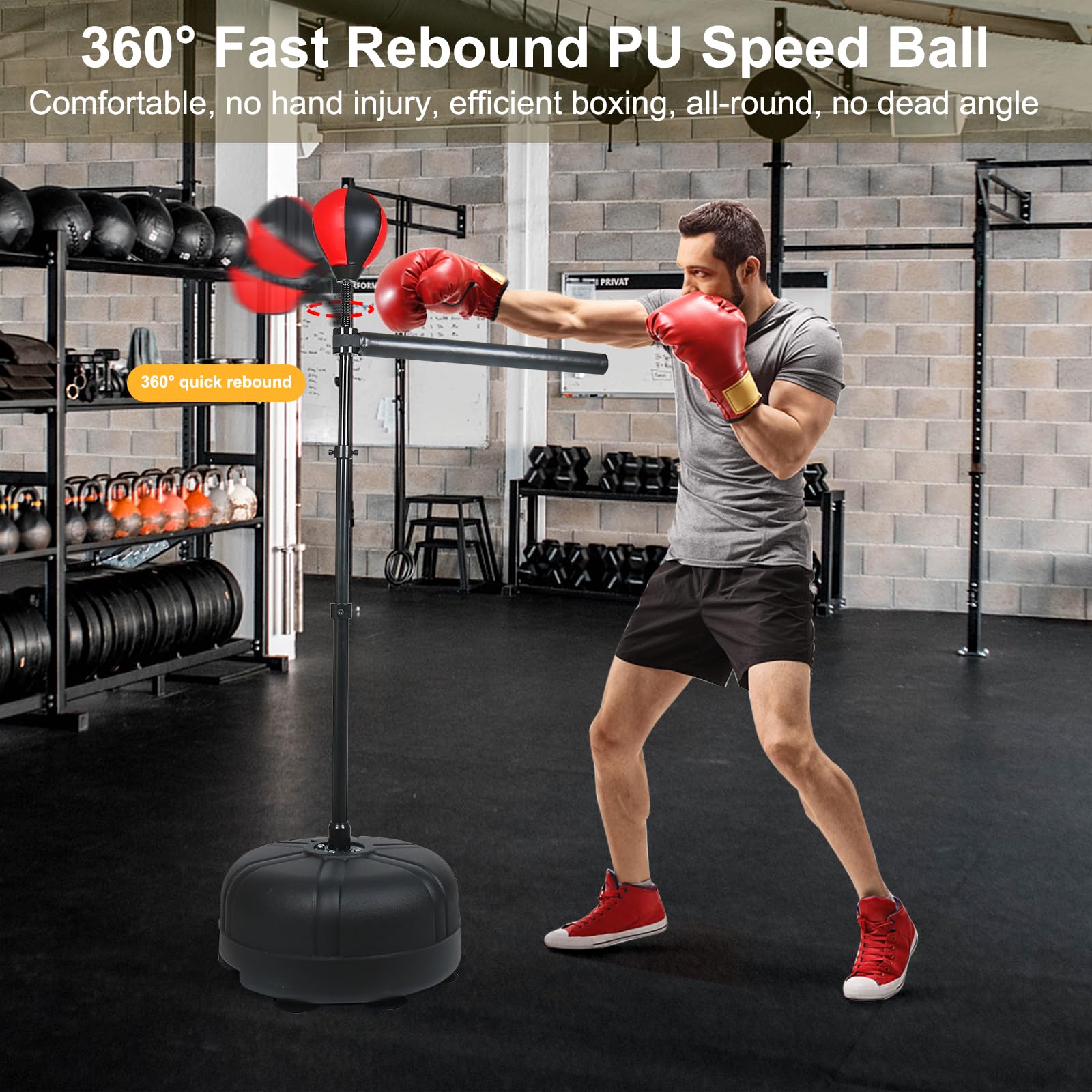 Boxing Spinning Bar Wall Mount Boxing Bar Reflex Height