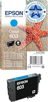 Epson 603 Cyan Starfish Genuine Ink Cartridge Standard Capacity 1 Pack