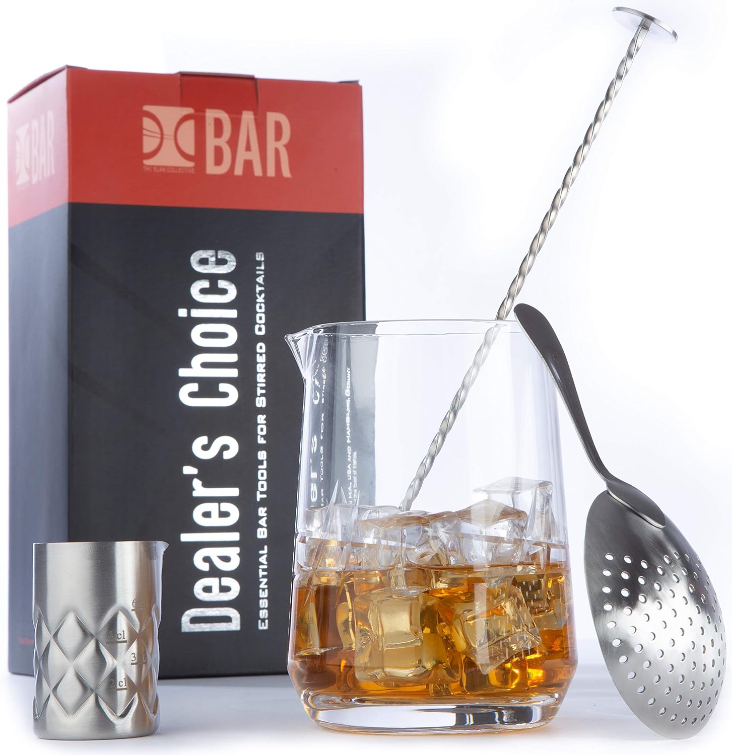 The Elan Collective Cocktail Mixing Glass Set with Bar