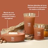 WoodWick Scented Candle Large Hourglass Pumpkin Praline Wood Wick view 7