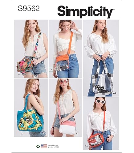 Simplicity Markt Taschen Schnittmuster - DIY Einkaufstaschen Set