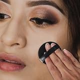 Healifty Refillable Round Makeup Compact Case with Mirror & Puff for Foundation view 3