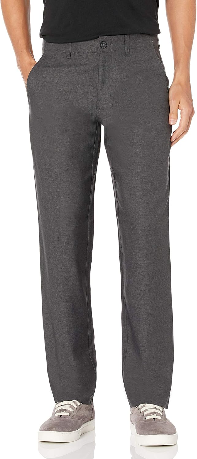 Haggar Mens in Motion Melange Flat Front Slim Fit Active Pant Amazon