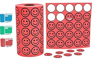 Carewon 2500 Bingo Chips, Red (1 of 3 Colors), 3/4”, Counting Chips, Math Counter, Reusable or Disposable
