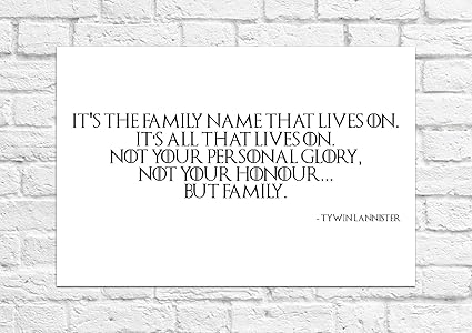 C Est Le Nom De Famille Qui Vit Sur Tywin Lannister Game Of Thrones Poster Impression Sans Cadre Amazon Fr Cuisine Maison