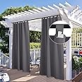2 Panels Outdoor Curtains For Patio Waterproof, Grommet Windproof Thermal Privacy Sun Blocking Curtains For Gazebo, Pergola, Porch | TR
