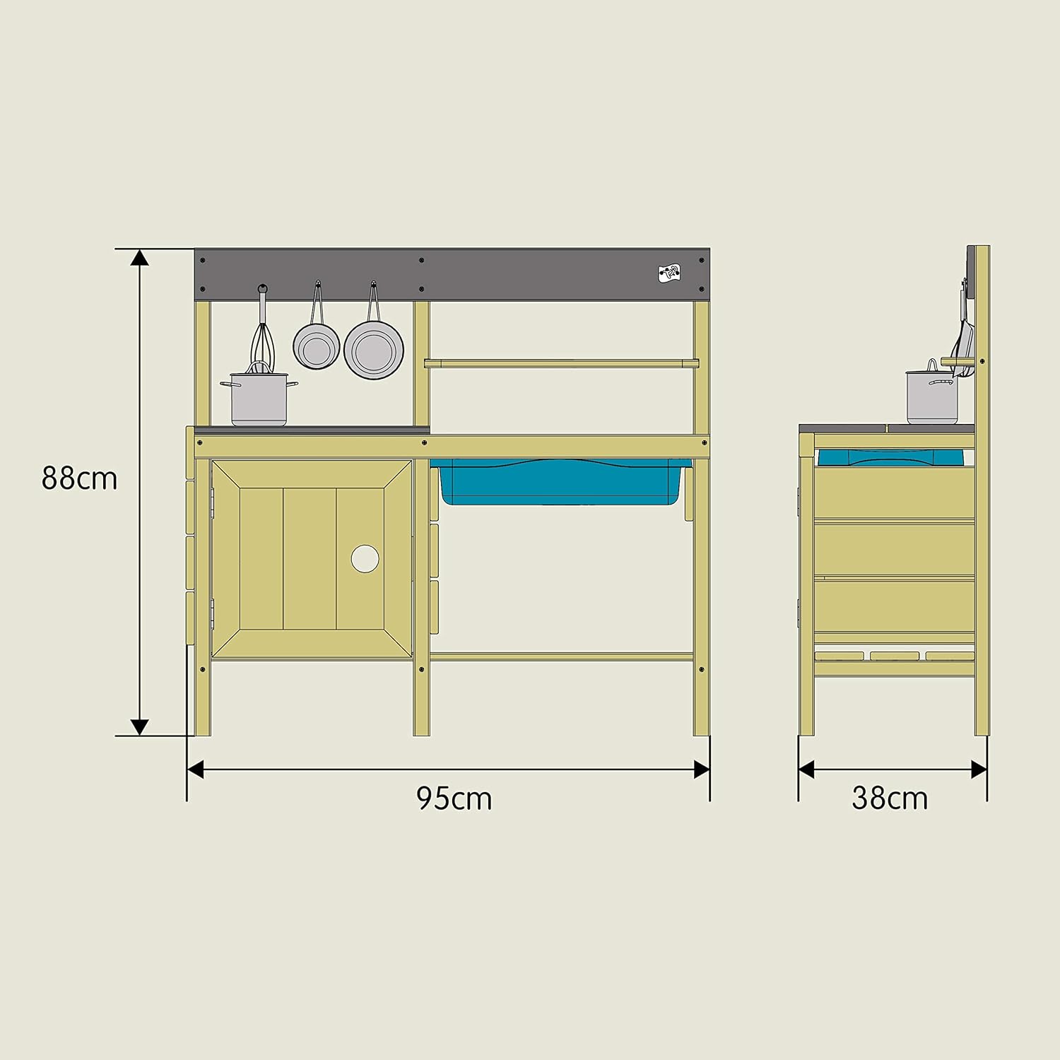 tp toys mud kitchen play set