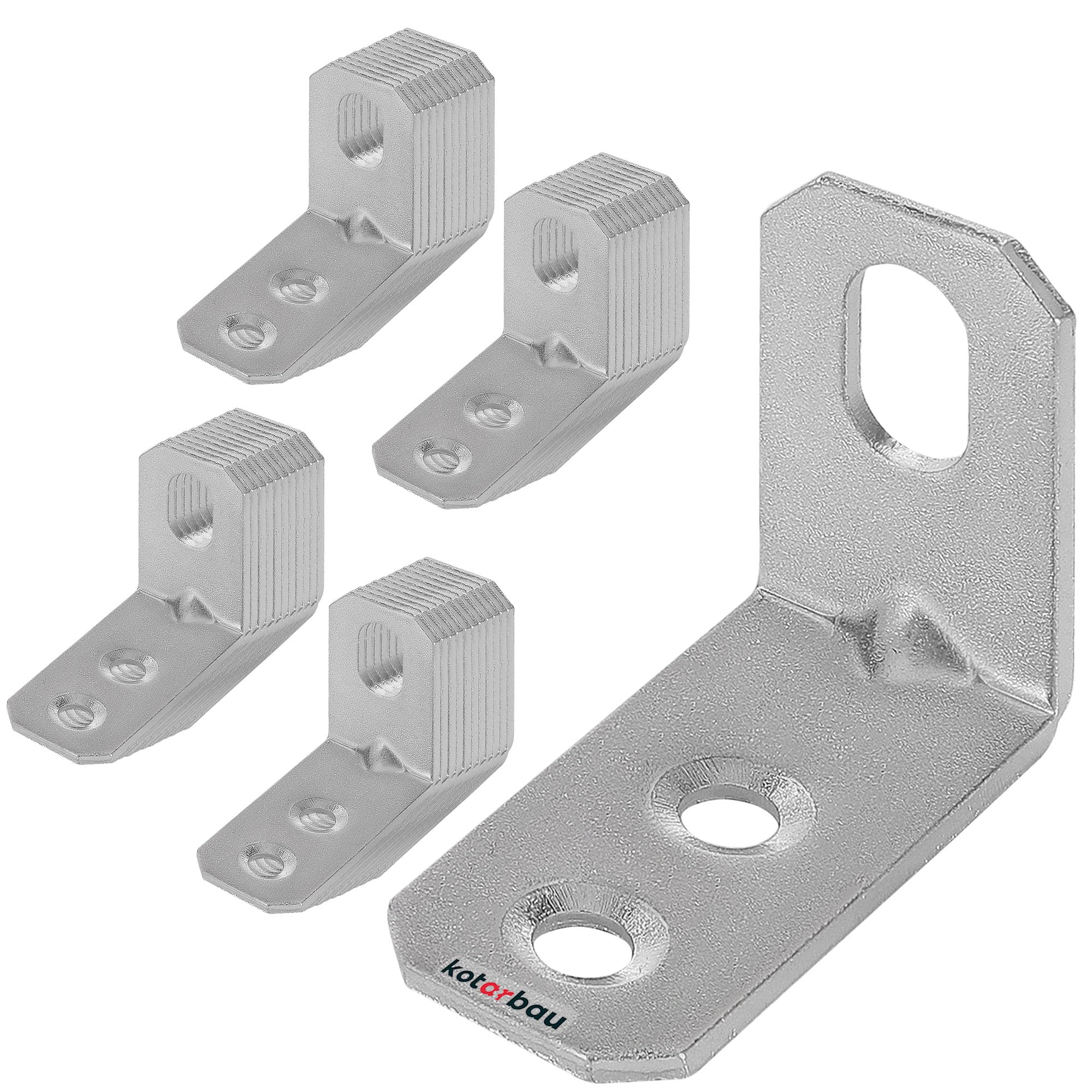 KOTARBAU Adjustment angle 25 x 35 x 16 mm edging angle connector Euro angle slotted hole adjustment opening beading wood connector mounting angle (50)