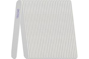 AHATOPIA Nail File, Emery Boards for Nails 180/240 Grit Nail Files for Natural Nails Wood Double Sided Emory Fingernail Files Professional Reusable Manicure Pedicure limas para uñas (24 Packs)