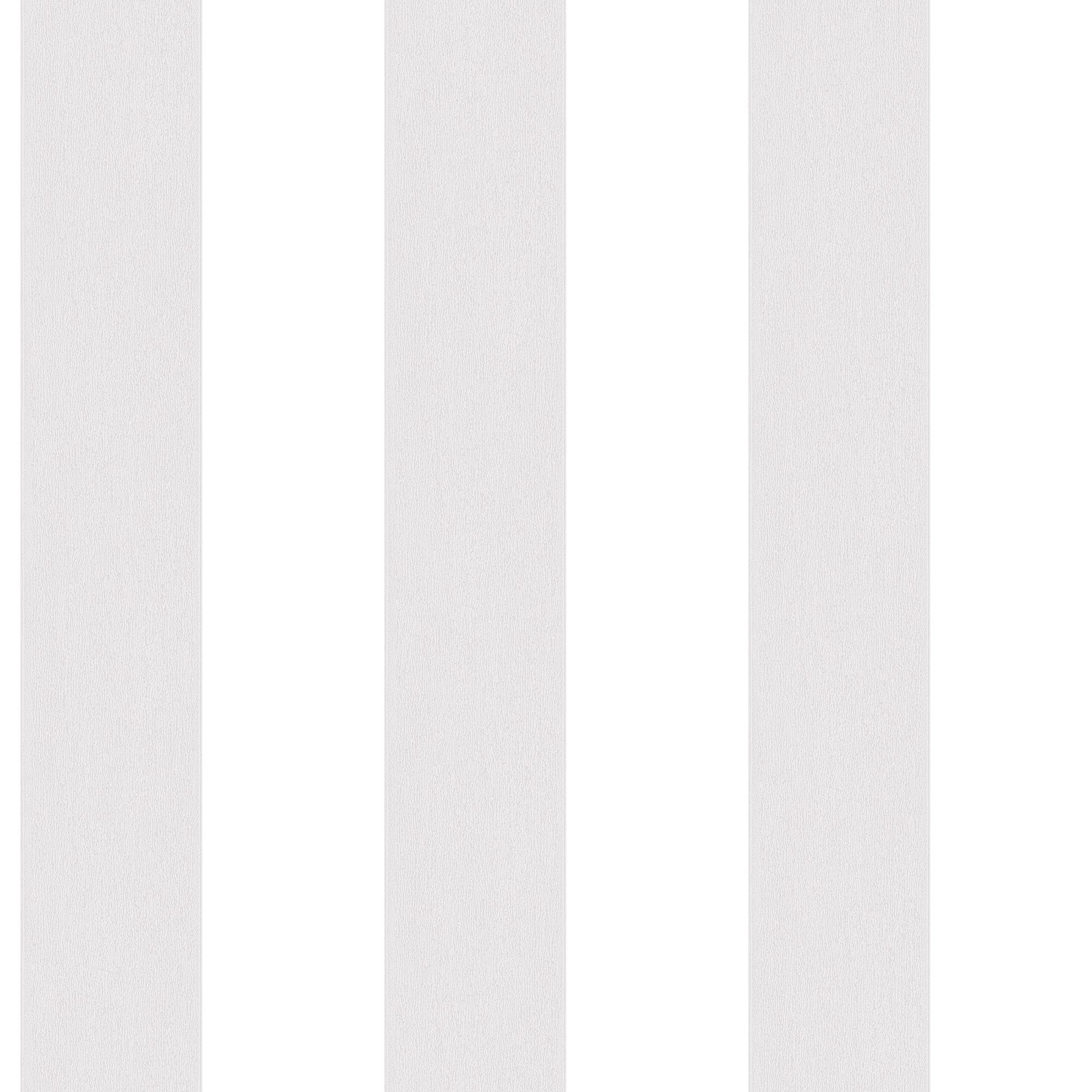 Galerie G67581 Smart Stripes 2, Wide Stripes Design Wallpaper, Light Grey/White, 10m x 53cm
