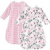 Yoofoss Baby Sleep Sack 6-12 Months, Long Sleeve Sleep Sack 1.5 Tog, Fleece Baby Wearable Blanket with 2-Way Zipper, Soft Warm