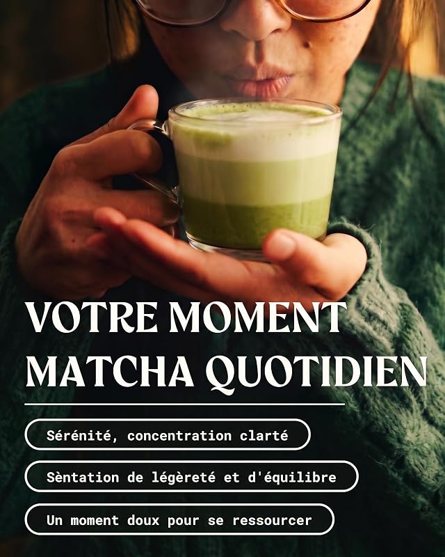 Matcha Japonais Bio Premium en Poudre L-Théanine