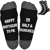 Shintrend 50th Birthday Gifts for Him - Funny Socks for 50 Year Old Men Dad Husband Cotton Crew Socks for 50th Birthday Party