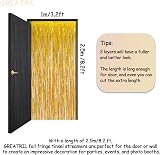 GREATRIL Gold Fringe Curtain Backdrop Pack of 2 1m x 2.5m Foil Tinsel Party view 7