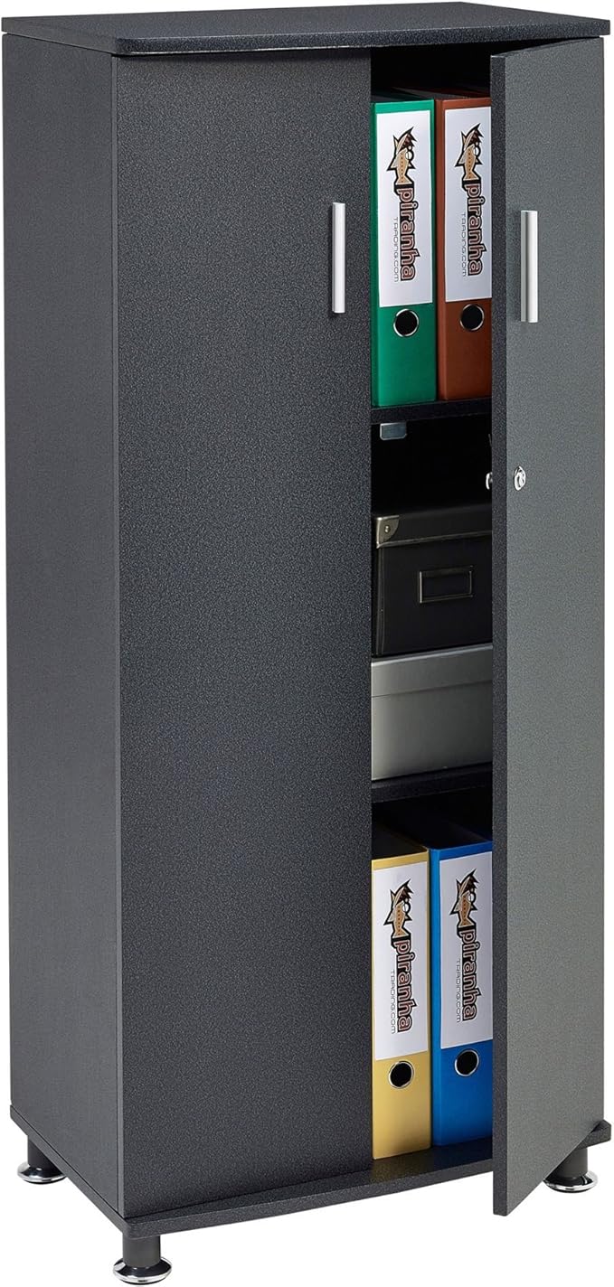 Piranha Trading Armario Archivador con 3 Estantes con Cerradura y Llave