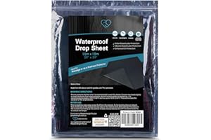 EROTICGEL Black Waterproof Massage Drop Sheet, 59″ x 59″ (150cm x 150cm) - Waterproof Mattress Protector Black Sheet, Drop Safe Silicone Sheet Topper, Waterproof Mattress Cover