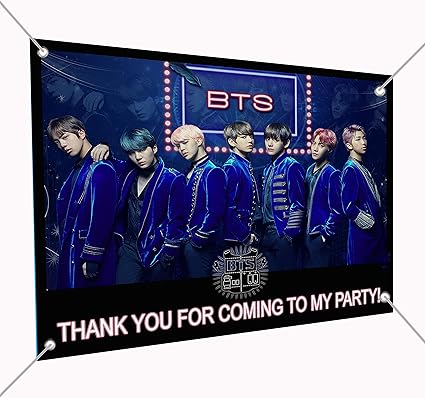 Amazon Com Purple Blue K Pop Boy Band Banner Kpop Large Vinyl