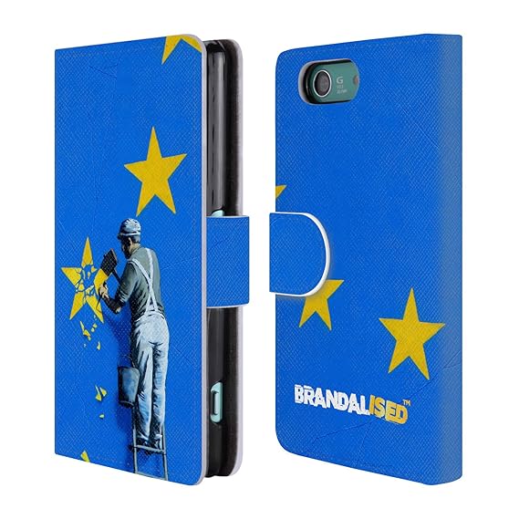 Head Case Designs Offizielle Brandalised Bansky Dover Straßengraphik Brieftasche Handyhülle aus Leder für Sony Xperia Z3 Comp