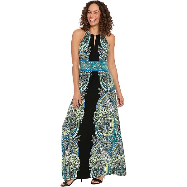 London Times Women's Dresses Halter Neckline Signature Morris Maxi Dress  Vacation Occasion Event Guest of, Wine/Pink Berry, 4 at Amazon Women's  Clothing store