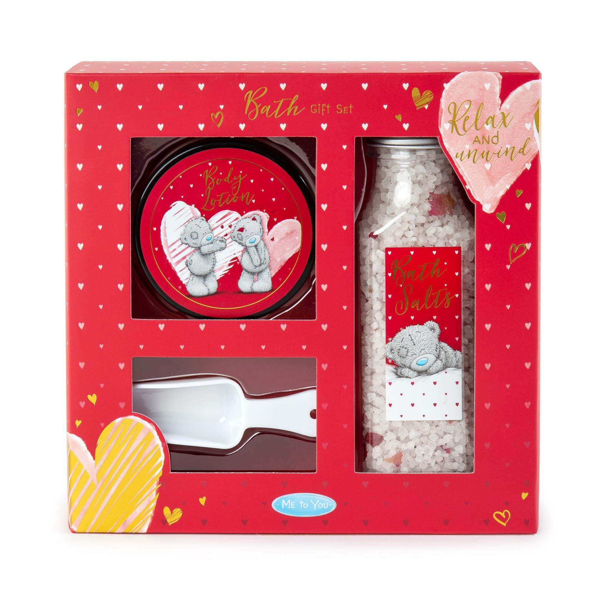 Romantic Bath Gift Set - Bath Salts, Body Lotion