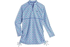 Coolibar UPF 50+ Girl's Lawai Ruche Swim Shirt - Sun Protective