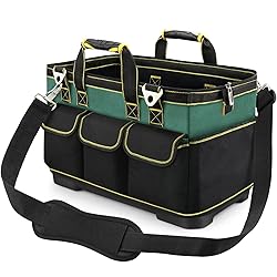 17 Inch Open Top Tool Bag with Hard Bottom, Tool