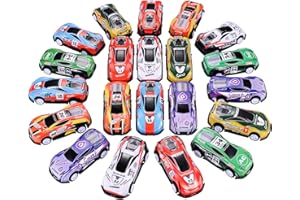 BEESTECH 21 Pack Pull Back Toy Cars, Party Favors, Goodie Bag Stuffers, Race Vehicles Bulk, Pinata Fillers, Teacher Treasure Prize Box Toys for Boys Girls Toddlers 2,3,4,5 Years Old