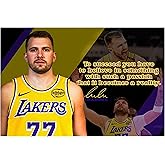 Luka Doncic Motivational Poster Quote Inspirational Quotes Classroom Posters Mens Basketball Pro Coaching Wall Art Growth Mindset Teacher Educational Signed Memorabilia Sports Decor Jersey Boys P163
