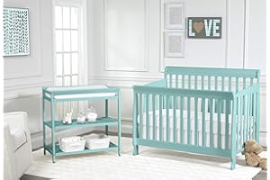 Suite Bebe Riley 4-in-1 Convertible Crib, Sea Turquoise Finish