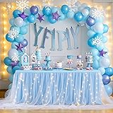 Shillance 6ft Baby Blue Tulle Table Skirt for Baby