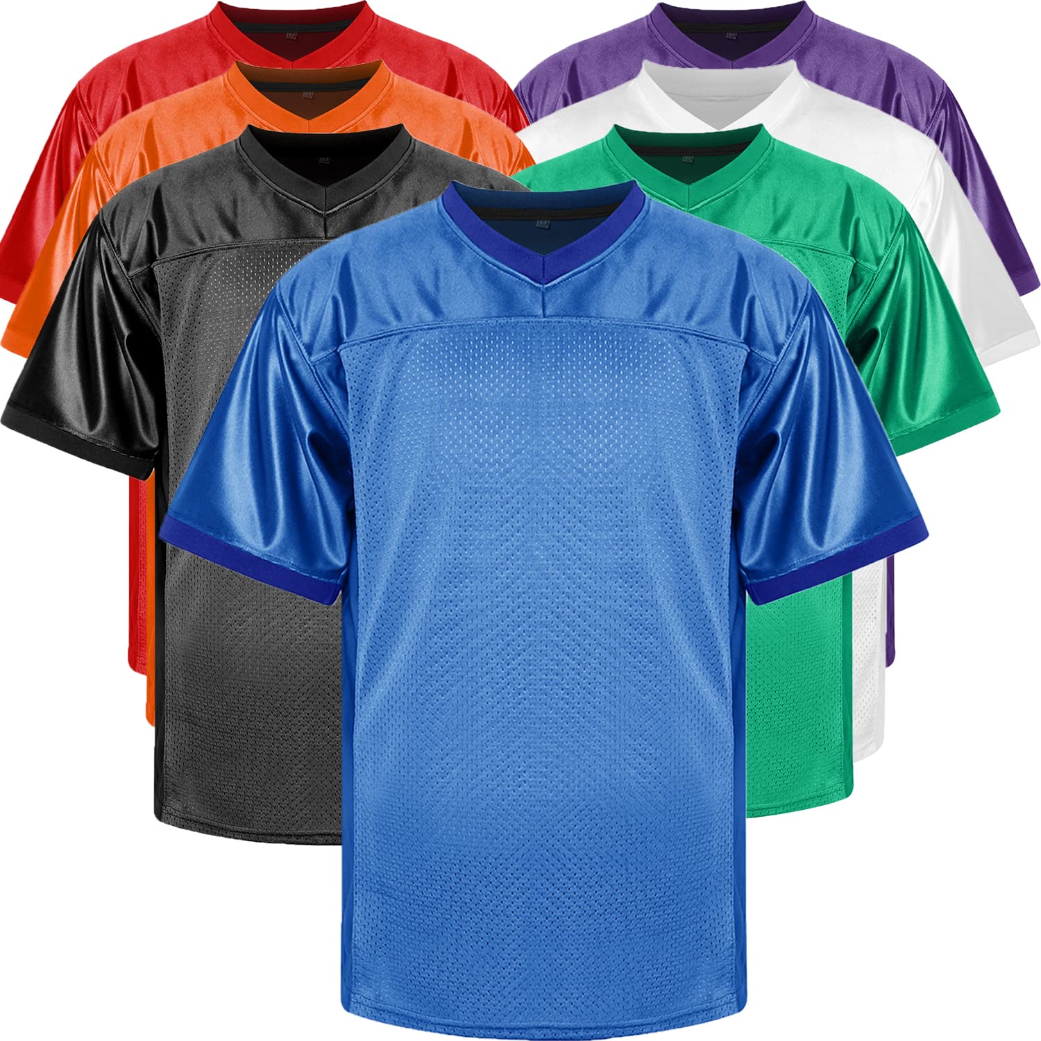 JKNAKN Blank Football Jerseys Mesh Athletic