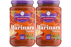 JUST LIKE HOME KITCHEN RECIPES Just Like Home Premium Pasta Sauce 25oz - Buttery Marinara - A Versatile & Socially Responsible Sauce - Thick Homemade Taste - All-Natural Non-GMO Ingredients - Preservative & Gluten Free - Pack of 2