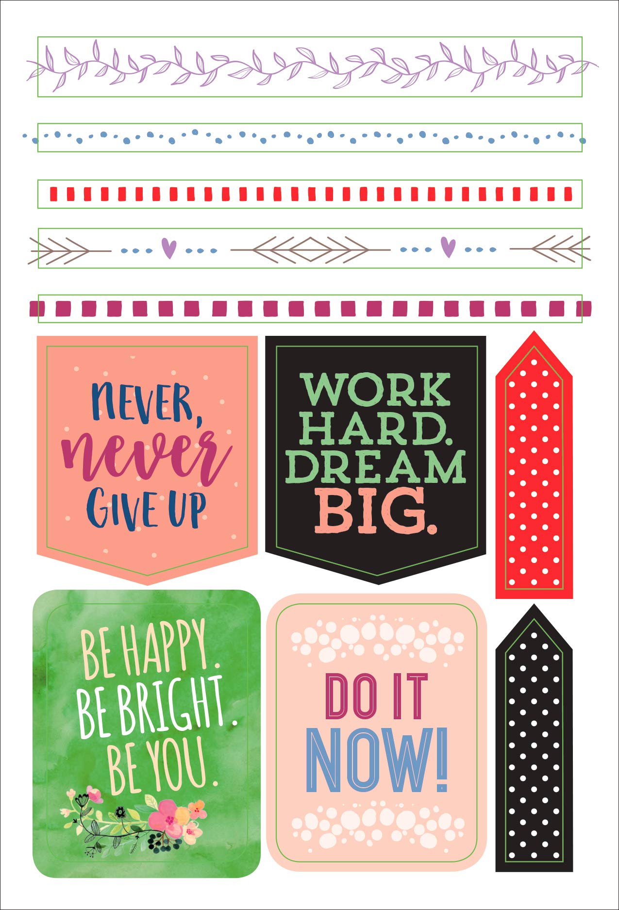 Essential 2019 Weekly Planner Stickers - She Believed She Could (Set of 160 Stickers)